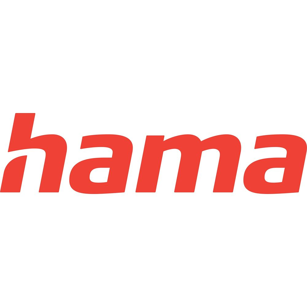 Roter Schriftzug "hama" auf weißem Hintergrund.