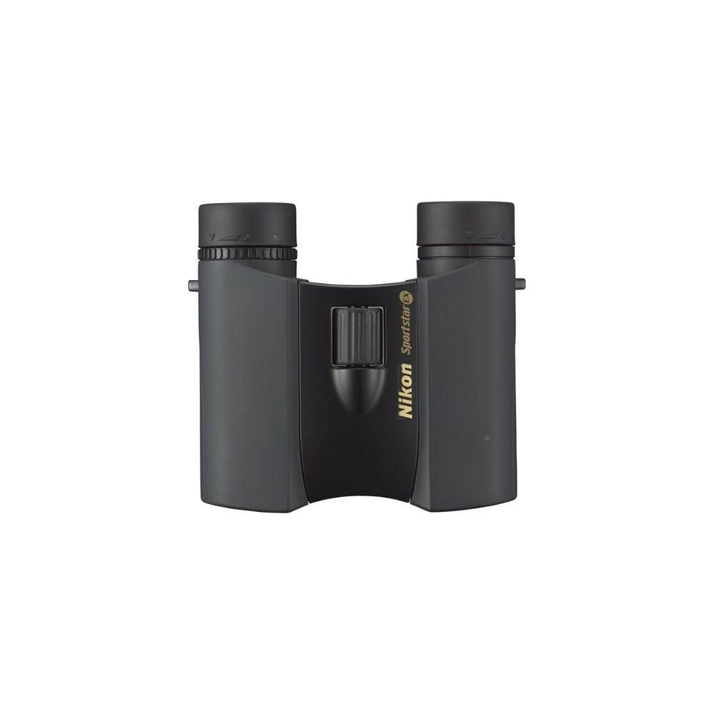 Ciemnoszare lornetka Nikon Sportstar z kółkiem do regulacji ostrości.