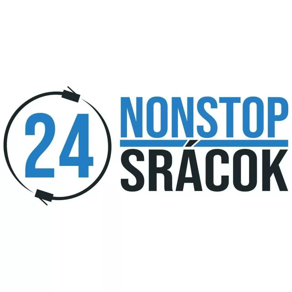 Logo 24 NONSTOP SRACOK z kółkiem i strzałkami.
