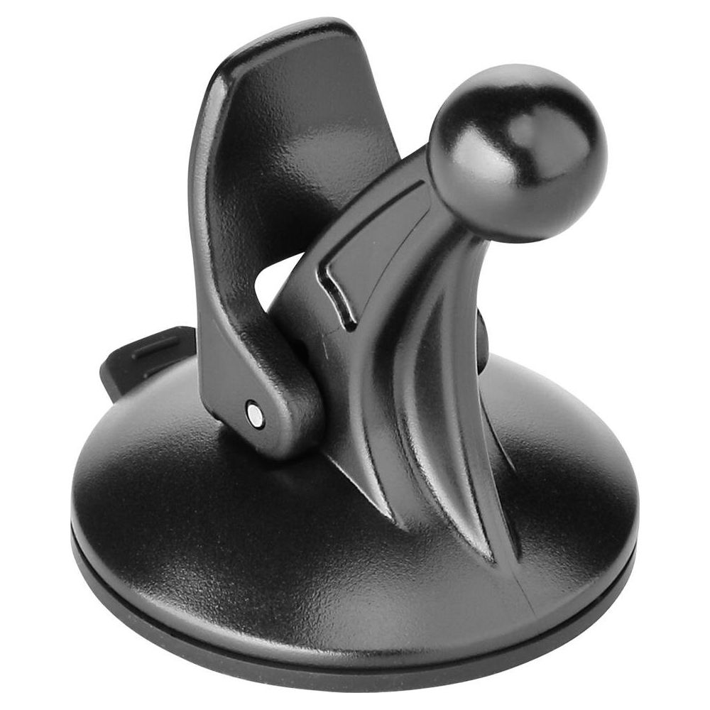 Support à ventouse noir avec bras articulé et rotule.
