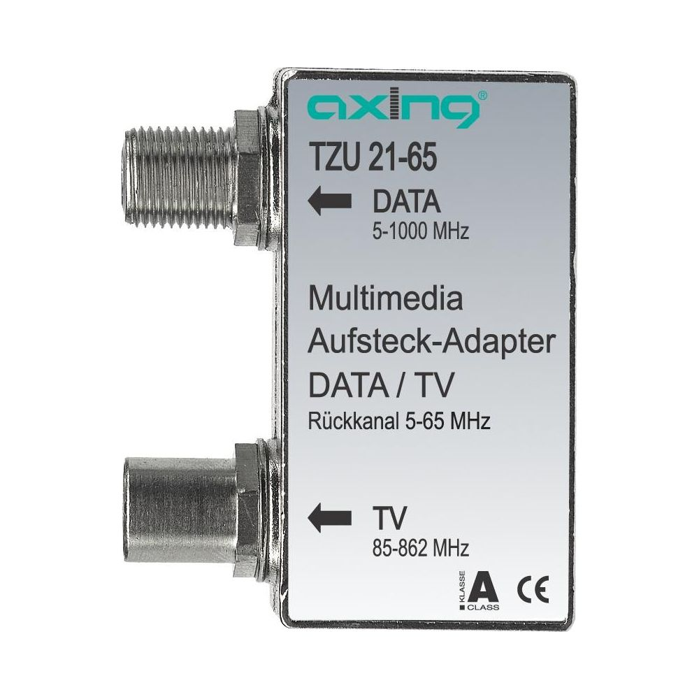 Axing TZU 21-65 Multimedia Adapter für DATA/TV mit Anschlüssen.