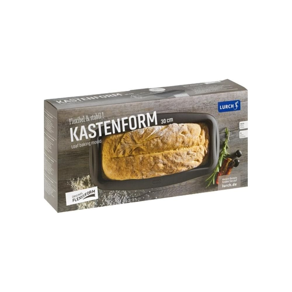 Forma do pieczenia chleba Lurch, 30cm, z bochenkiem chleba i rozmarynem.