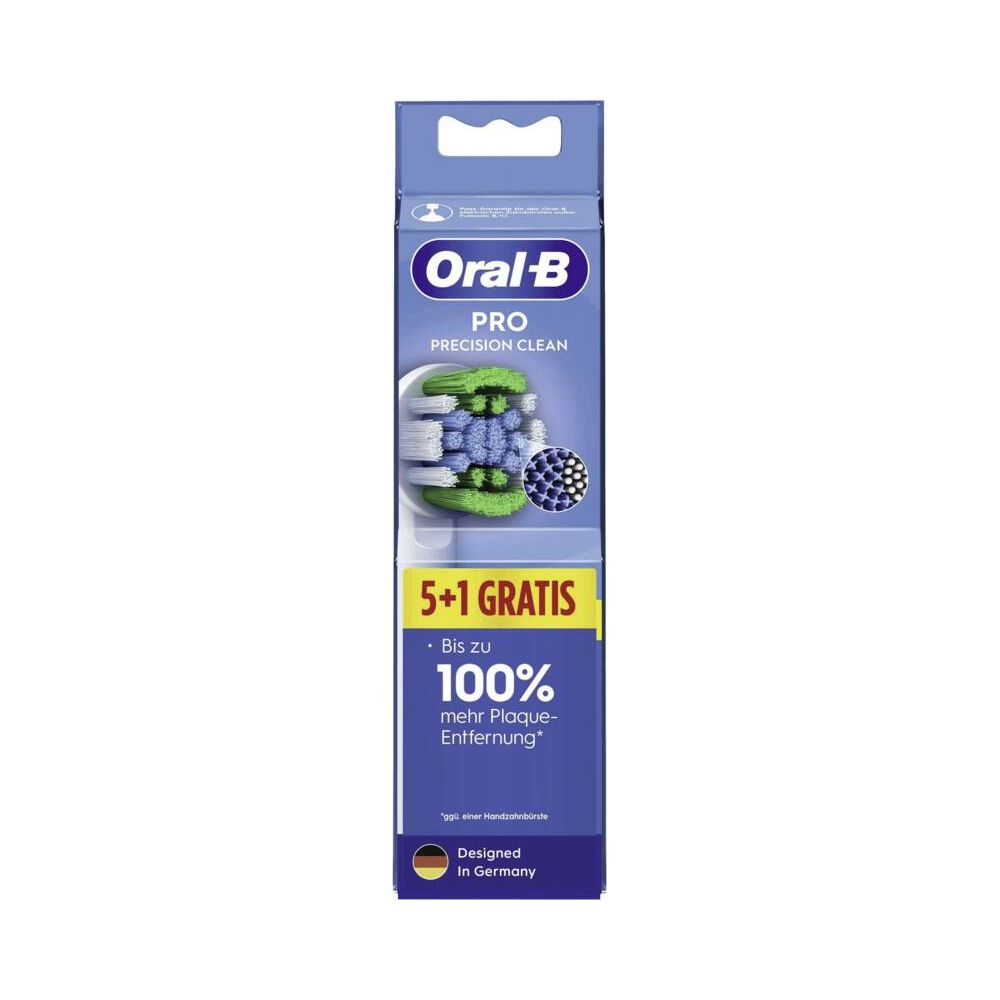 Opakowanie końcówek do szczoteczki Oral-B Pro Precision Clean 5+1 gratis.