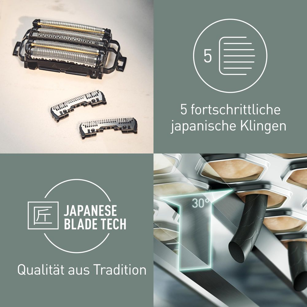 Ensemble de lames de rasoir avec technologie japonaise et angle de 30°.