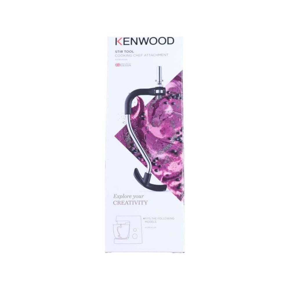 Kenwood Rührbesen für Küchenmaschinen mit lila Marmormuster-Verpackung.