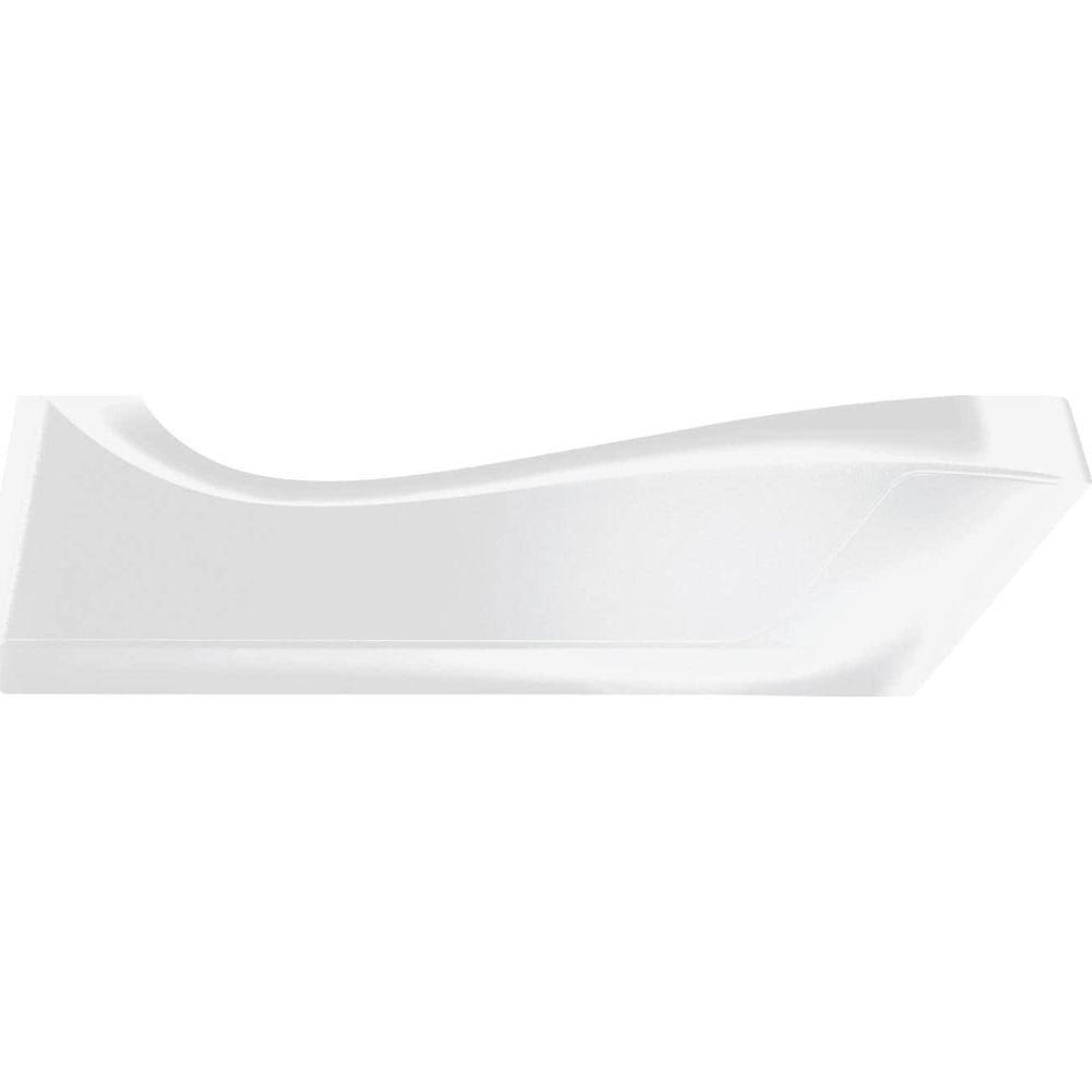 Un objet blanc et incurvé aux surfaces lisses et ombres.