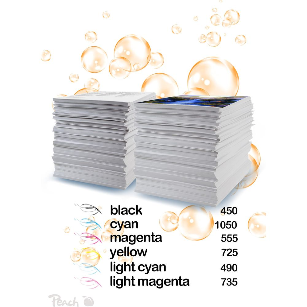 Dwa stosy papieru, jeden ze zdjęciami. Lista kolorów i liczb.