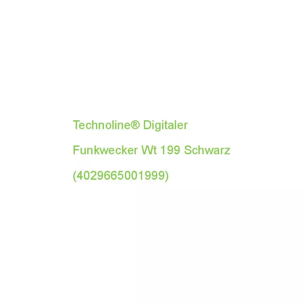 Technoline Digitaler Funkwecker Wt 199 Schwarz (4029665001999)