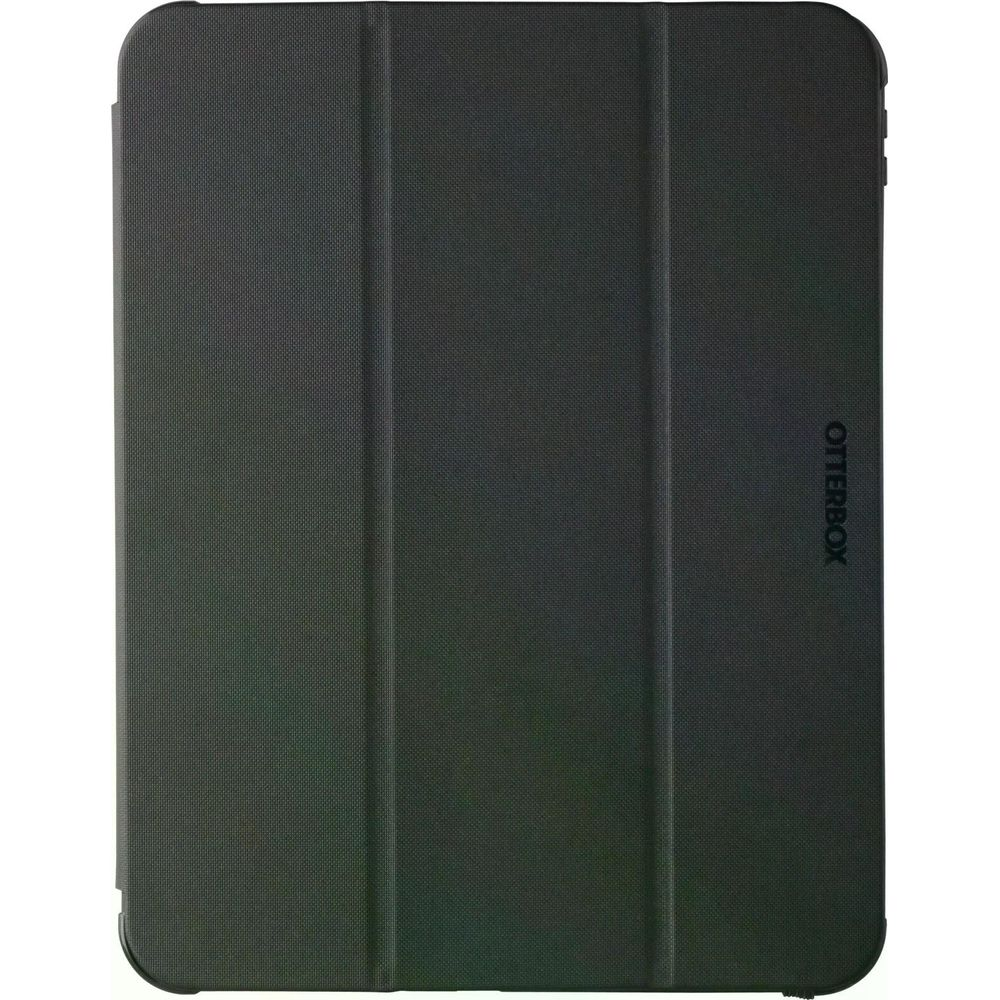Schwarze Otterbox-Hülle für ein Tablet mit drei faltbaren Abschnitten.