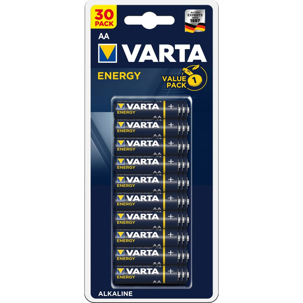 Baterie Varta AA alkaliczne, opakowanie 30 szt.