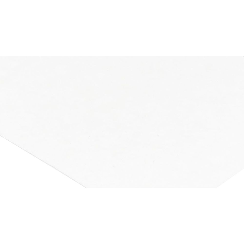 Un foglio di carta bianco con un'ombra sul lato sinistro.