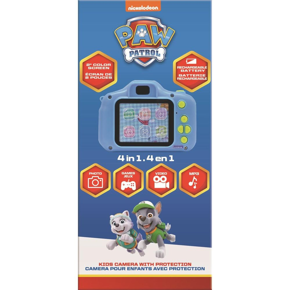 Cámara azul Paw Patrol para niños con pantalla de 2 pulgadas, funciones de juego y cámara.