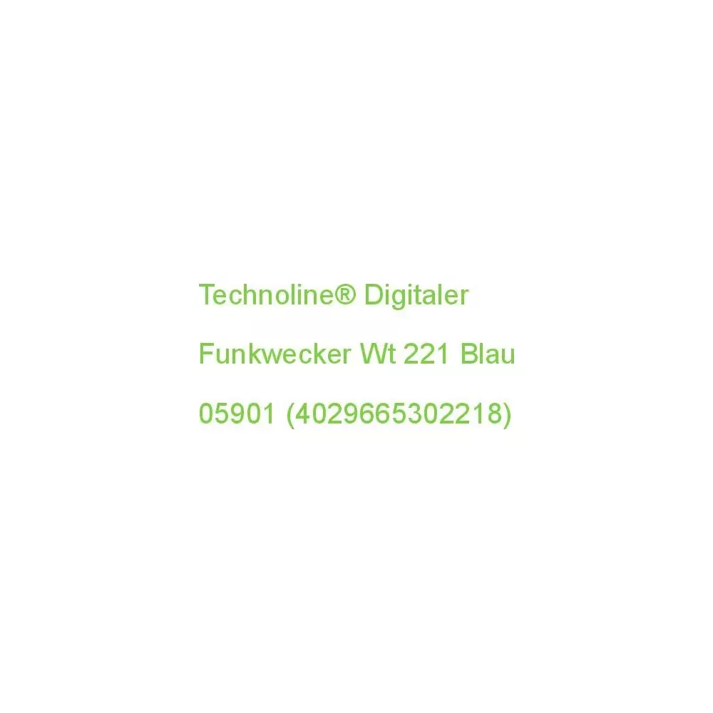 Technoline Digitale Radio Wekker Wt 221 Blauw 05901