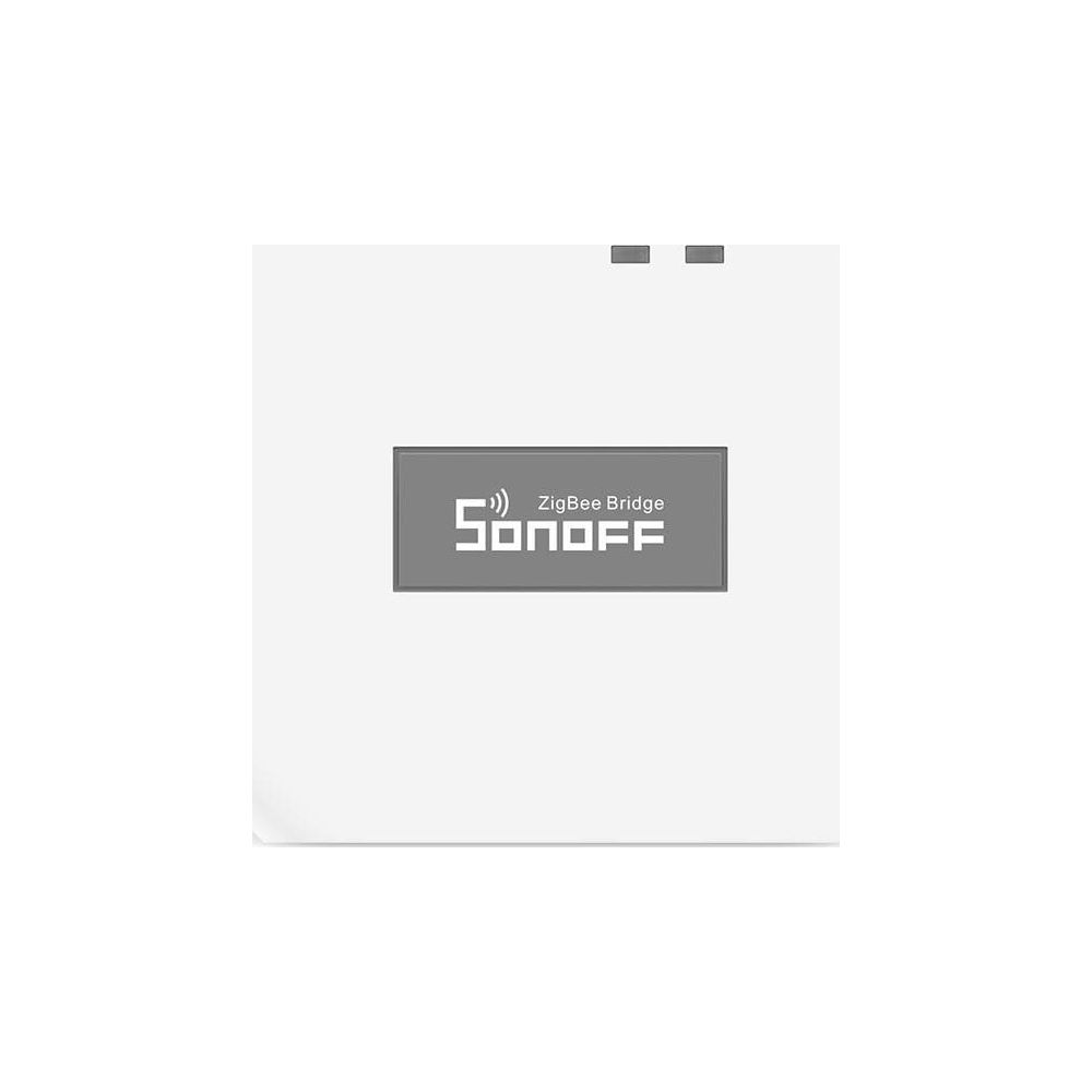 Białe urządzenie z logo SONOFF i napisem "ZigBee Bridge".