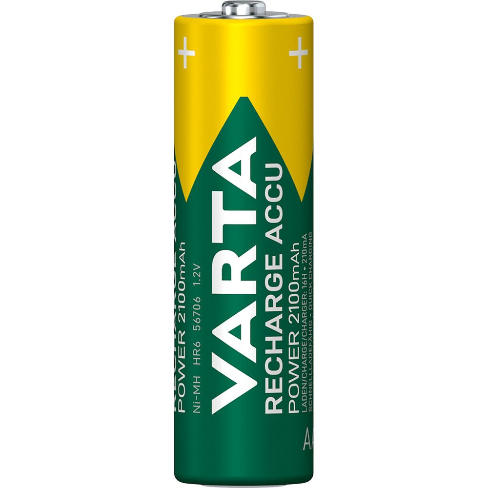 A Varta Recharge Accu AA battery, 2100mAh, 1.2V.