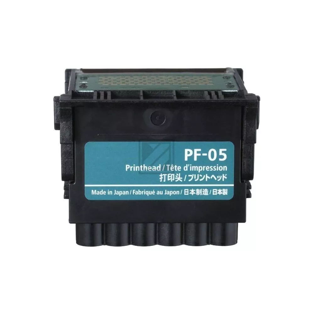 Testina di stampa nera PF-05 dal Giappone con etichetta multilingue.