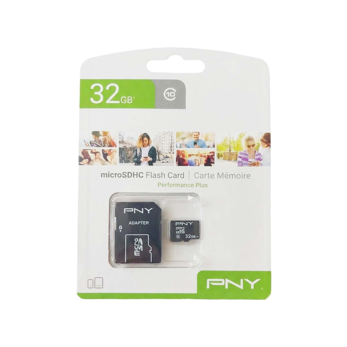 Karta PNY microSDHC 32GB z adapterem w blistrze.