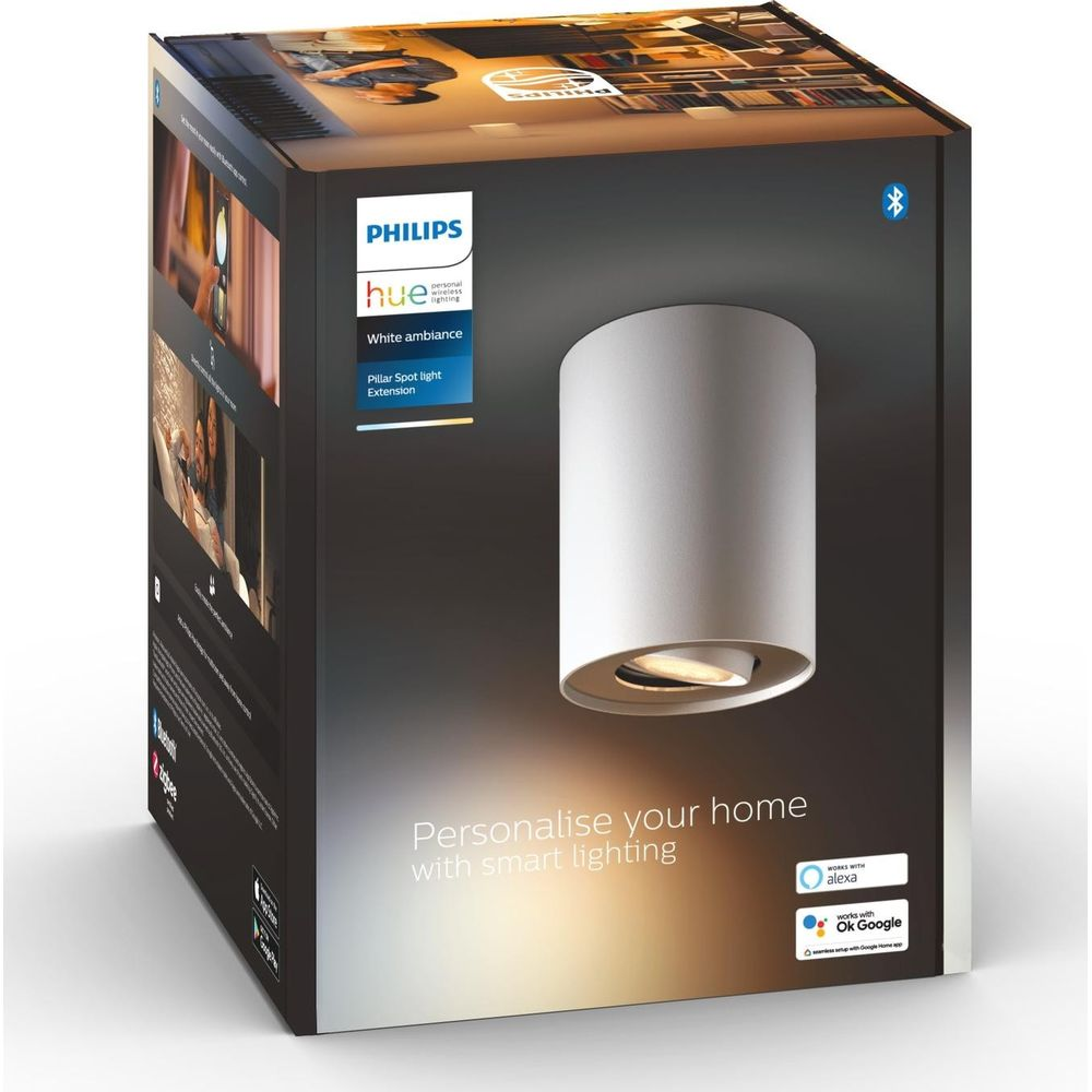 Pudełko białej lampy Philips Hue z napisem 'White ambiance'