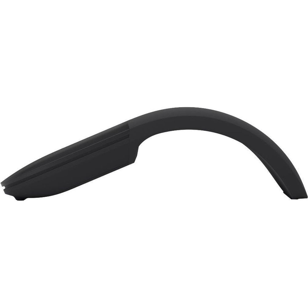 Czarny, zakrzywiony przedmiot z prążkowaną powierzchnią po lewej stronie.