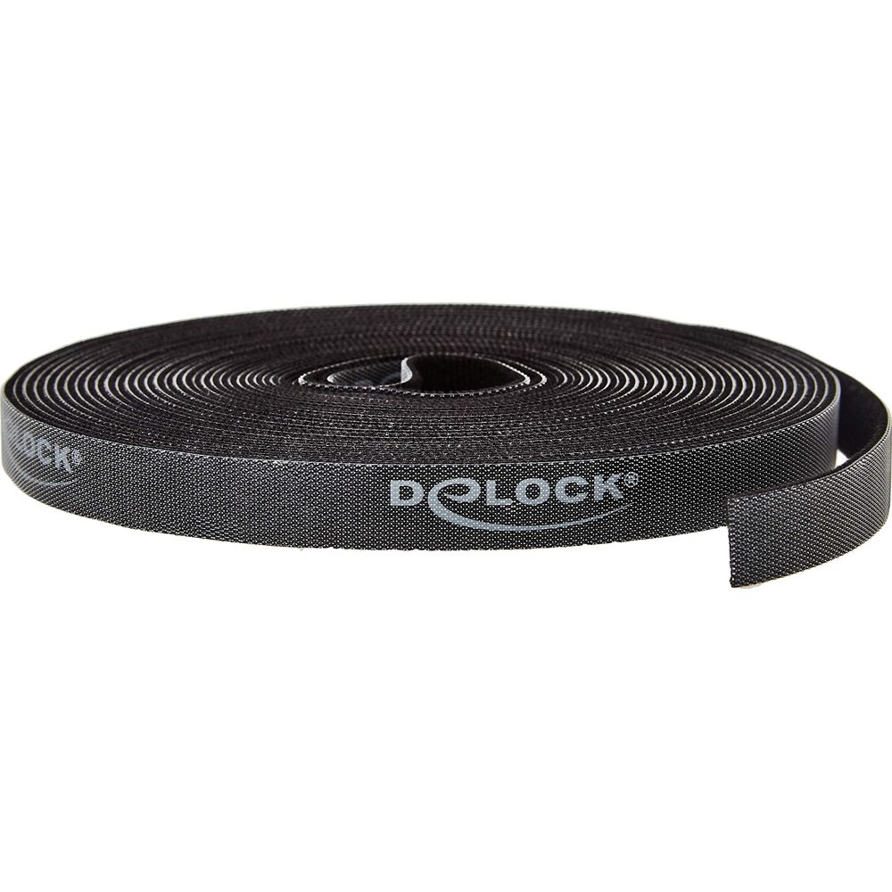 Bande velcro noire enroulée avec 