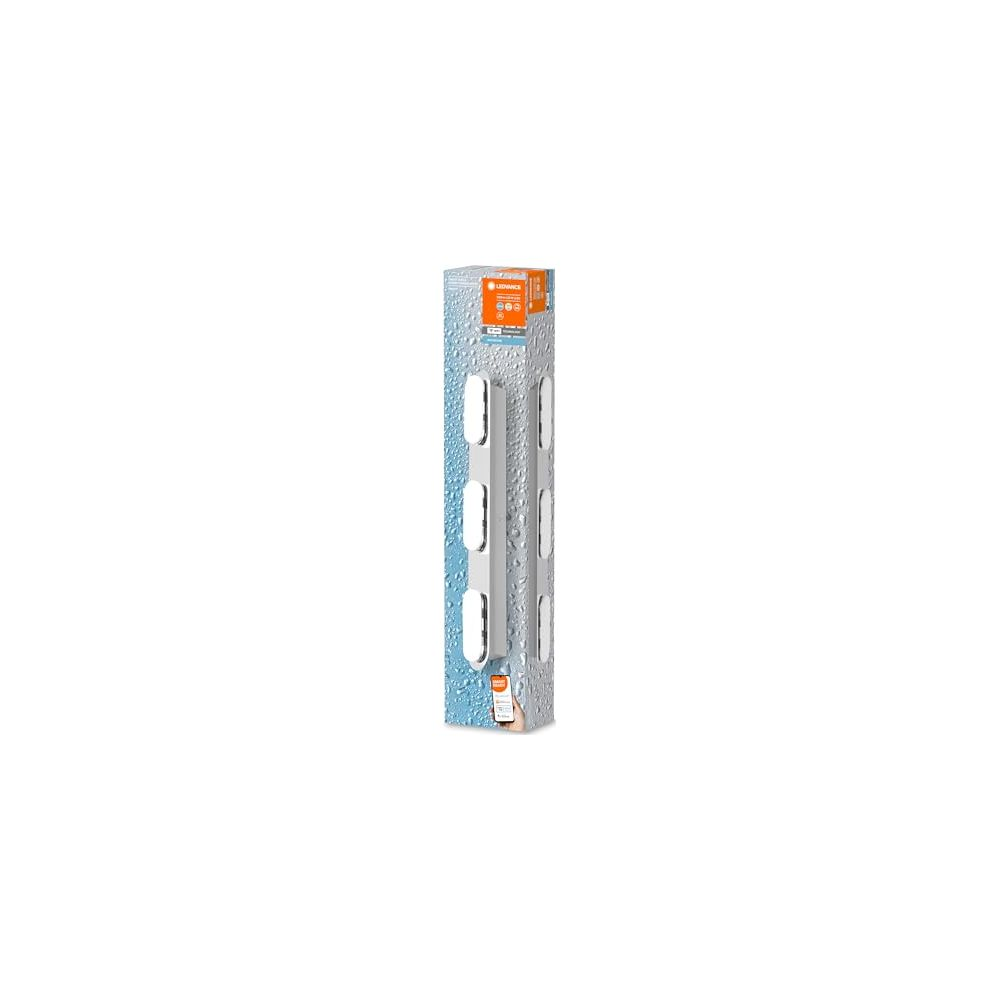 Verpackung mit Gardena Gartenschlauchhalterung, blau und weiß.