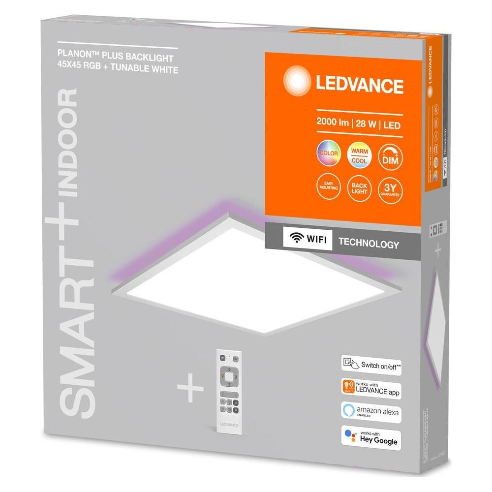 LEDVANCE Smart Panel 45x45cm RGB+Tunable White mit Fernbedienung und WLAN