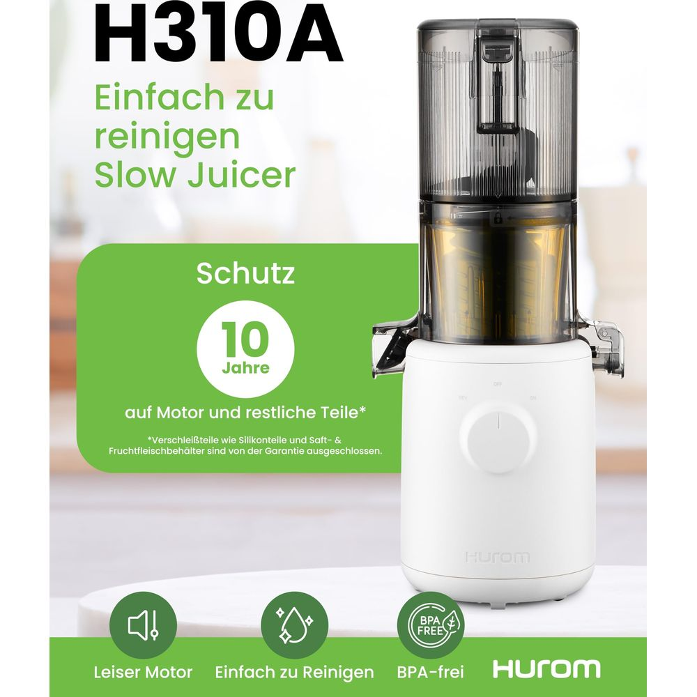 HUROM H310A SLOW JUICER WHITE Entsafter 100 Watt, Weiss | MediaMarkt