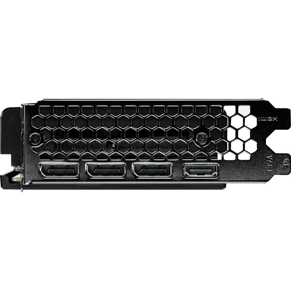 Grafikkarten-Anschlüsse: 3x DisplayPort, 1x HDMI, Lüftergitter.