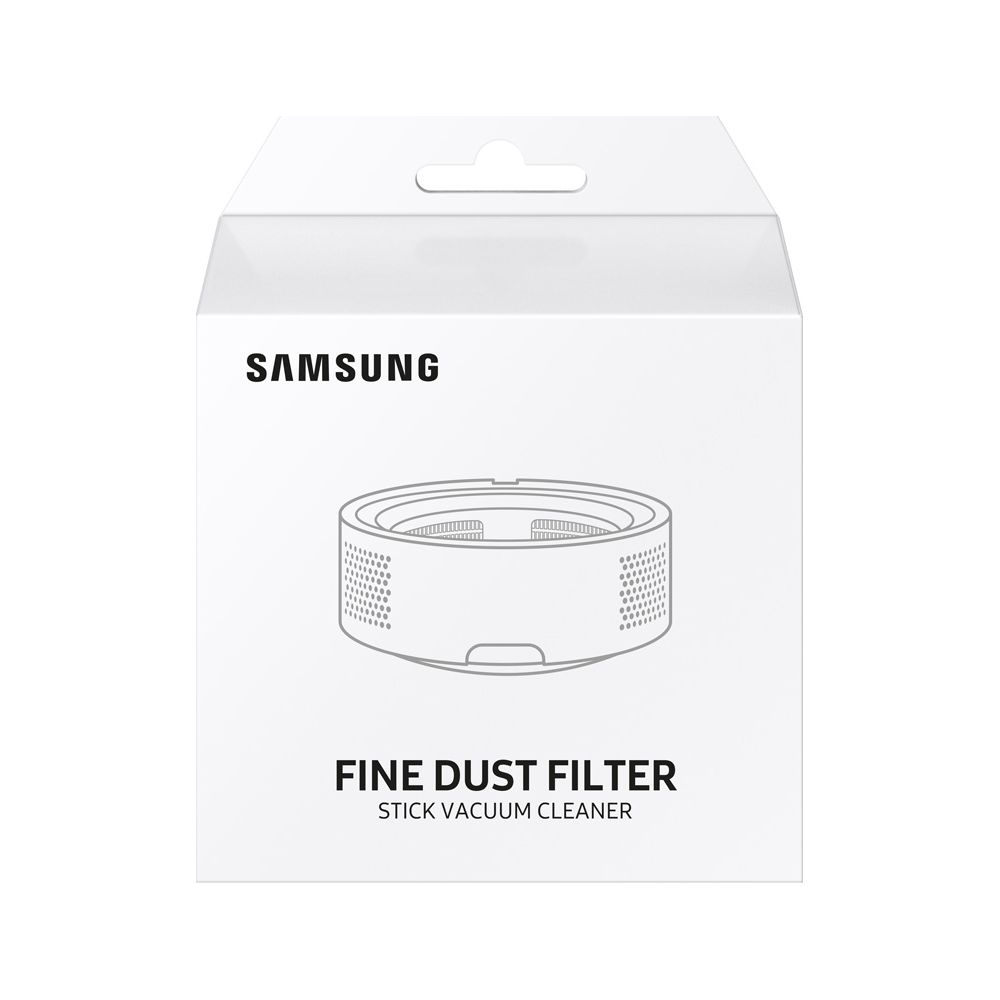 Filtr drobnego kurzu Samsung do odkurzacza. Białe pudełko z ilustracją produktu.