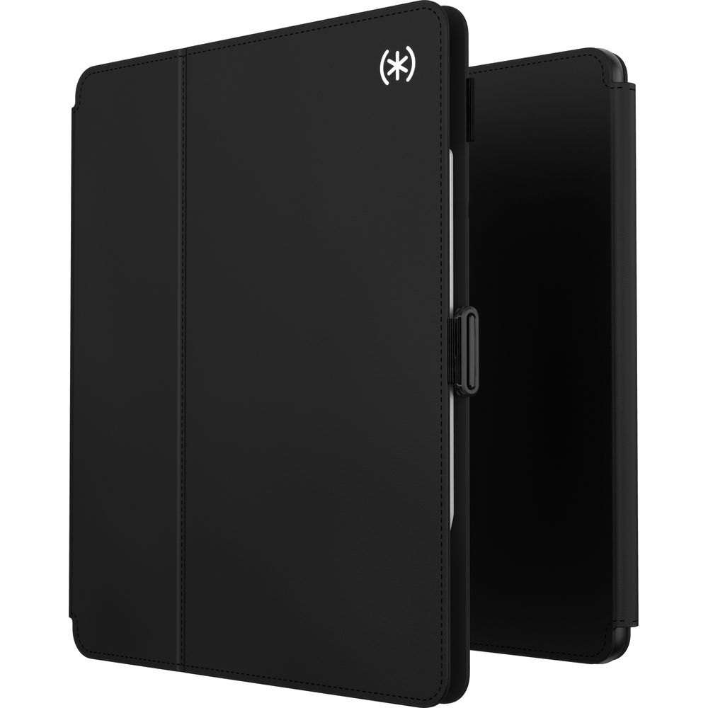 Supporto per tablet nero con logo Speck.