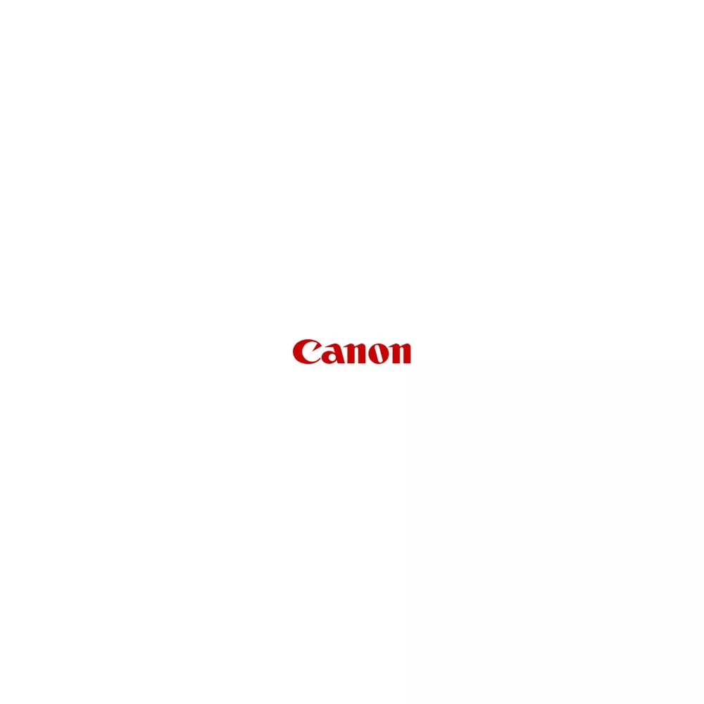 Czerwone logo Canon na białym tle.