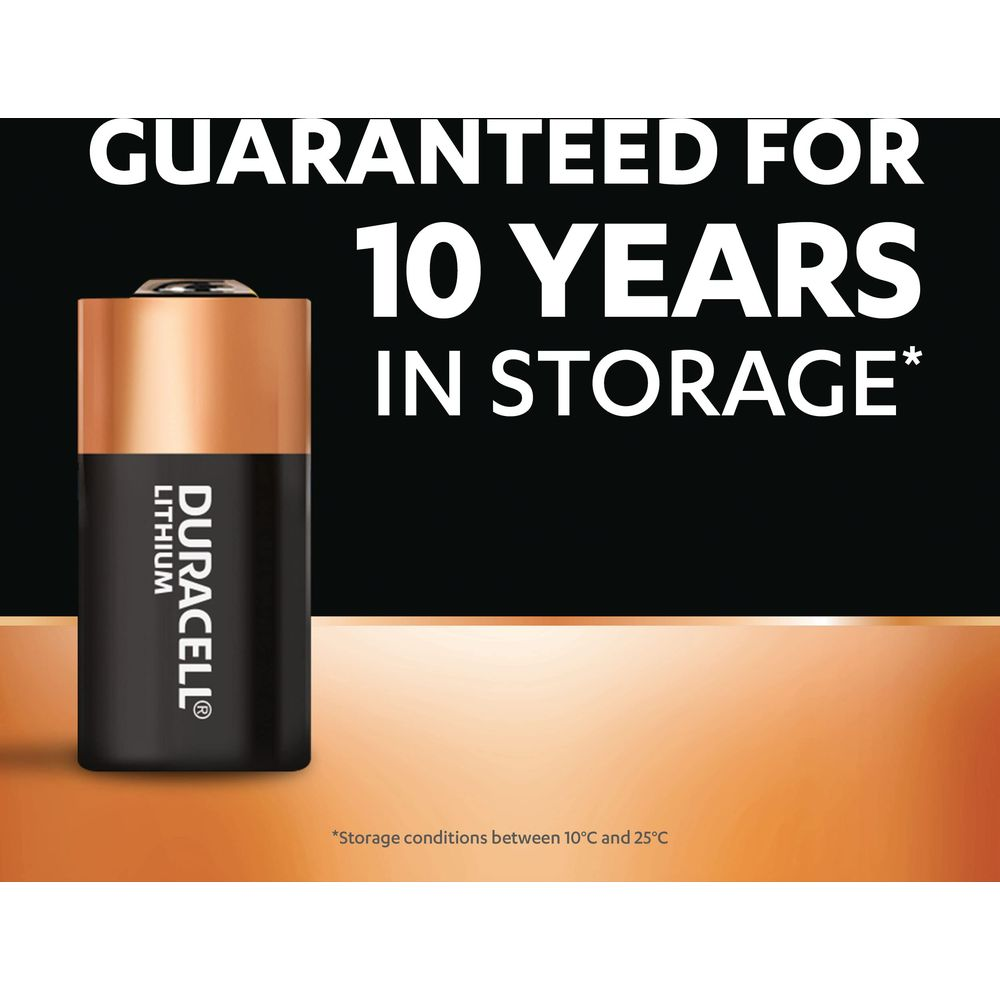 Bateria Duracell litowa, gwarancja 10 lat przechowywania.