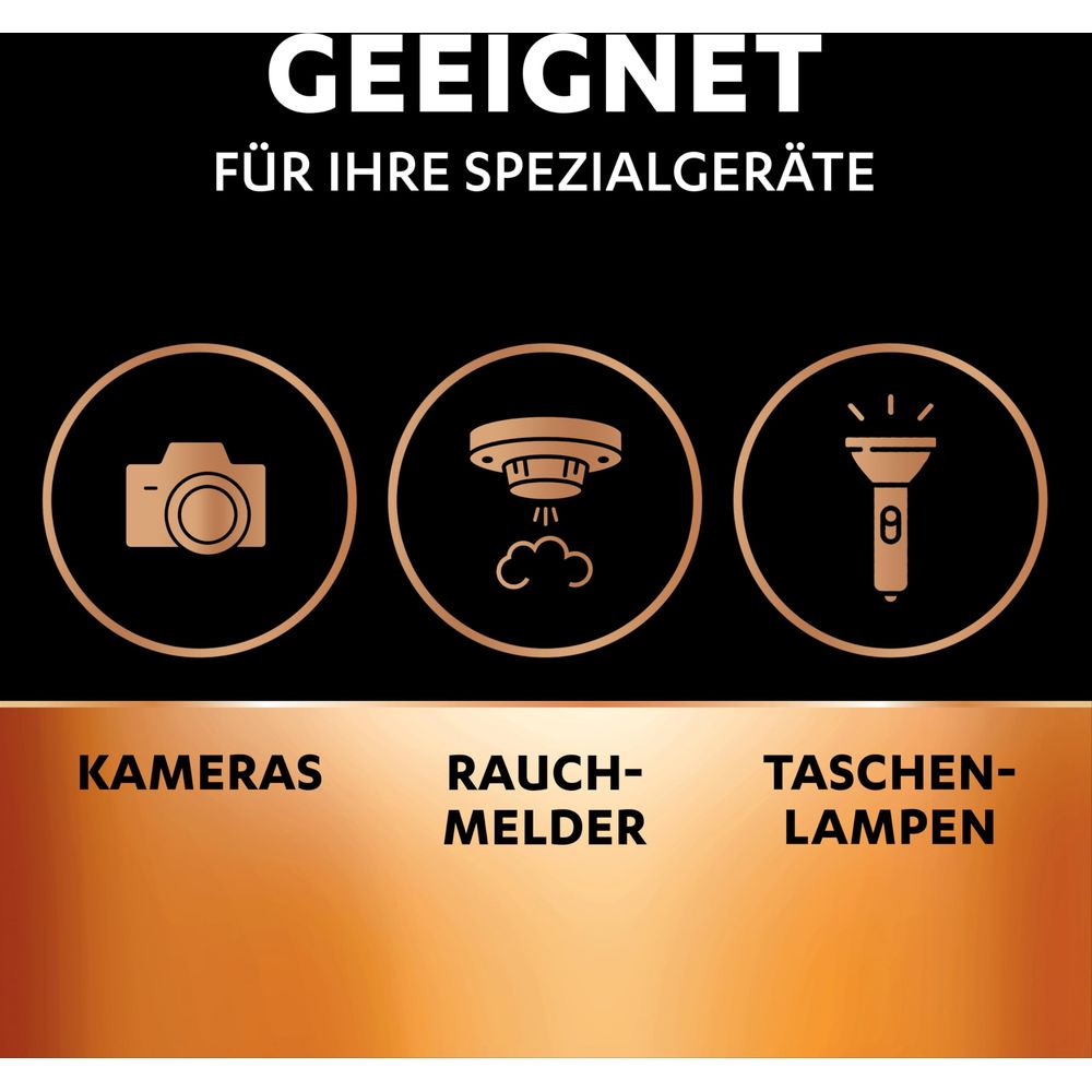 Icônes pour appareil photo, détecteur de fumée et lampe de poche. Convient aux appareils spéciaux.