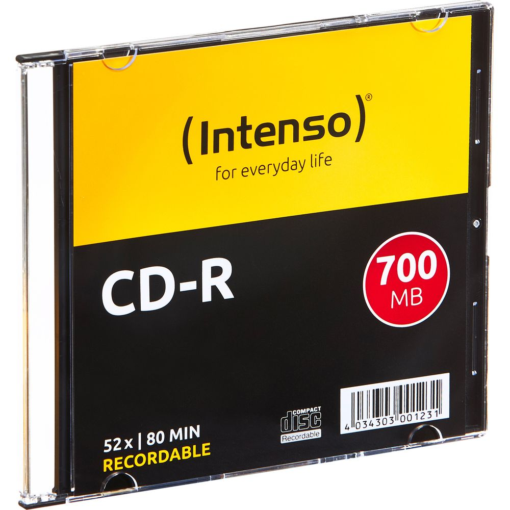 Opakowanie płyty CD-R z logo "Intenso", 700 MB, 52x, 80 min.