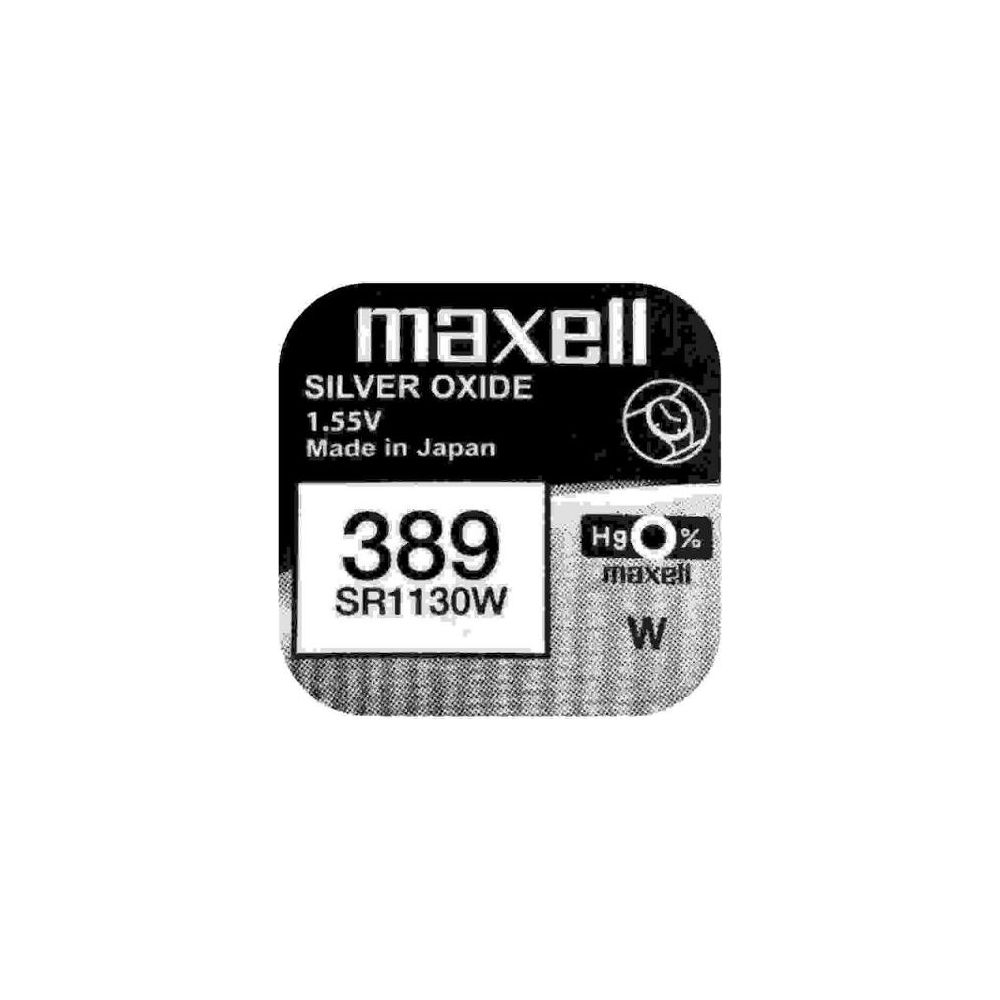 Maxell 389 SR1130W Silberoxid-Batterie, 1,55V, Made in Japan.