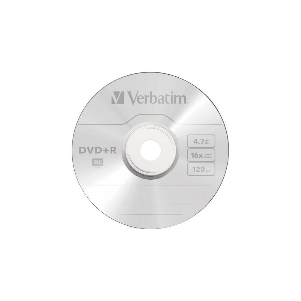 Płyta Verbatim DVD+R 4.7 GB, prędkość 16x, czas 120 min.