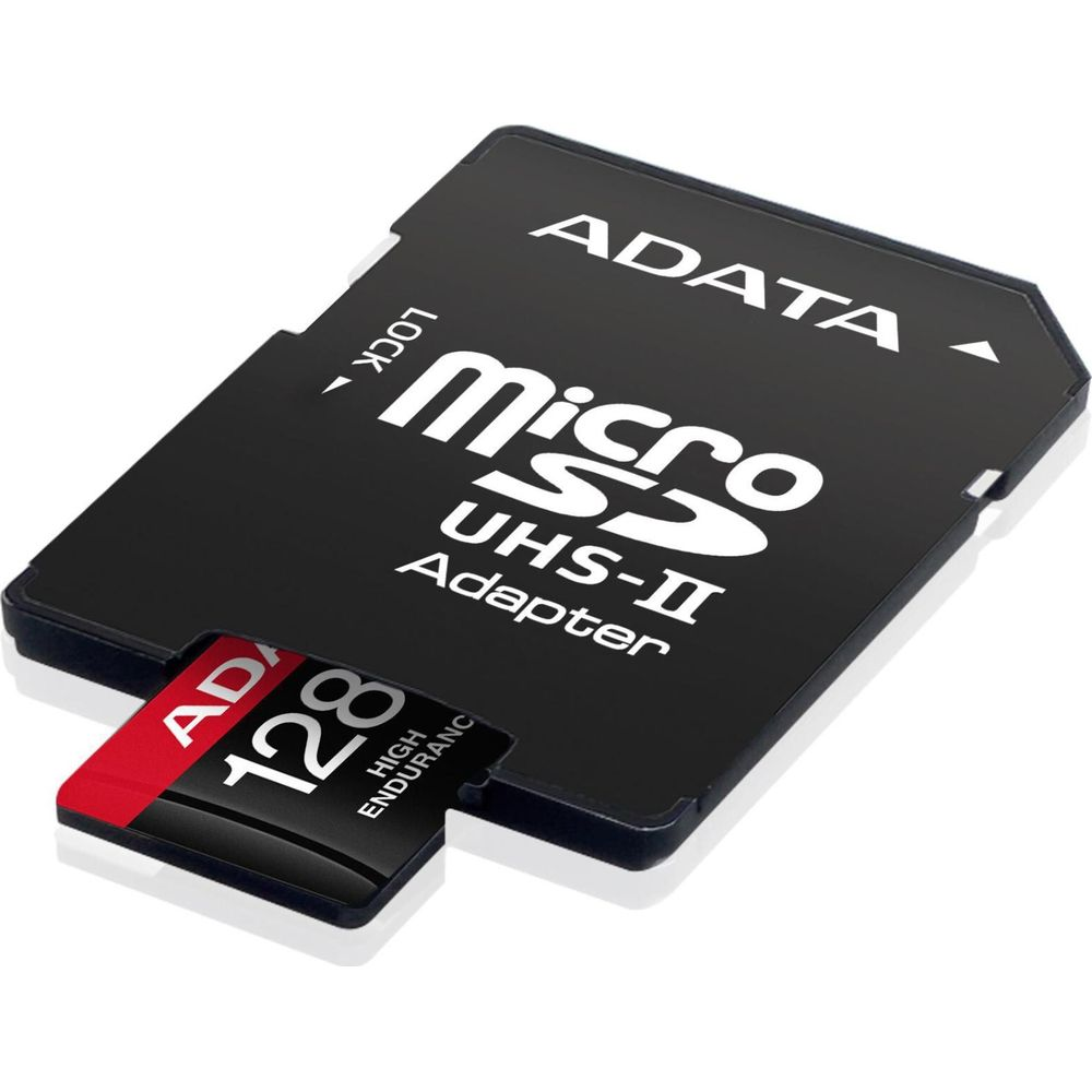 Adapter ADATA MicroSD UHS-II 128GB, wysoka wytrzymałość.