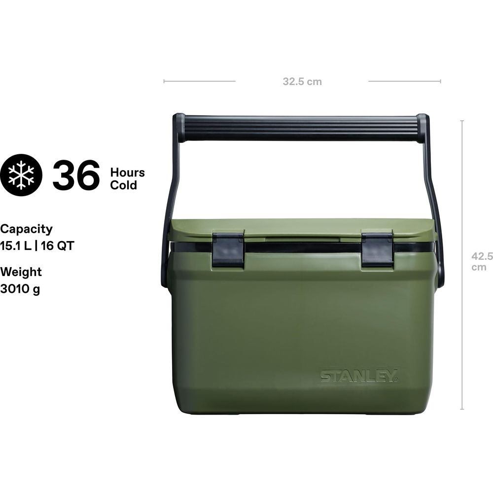 Borsa frigo verde Stanley con manico, 36 ore freddo, 15,1 L, 3010 g.