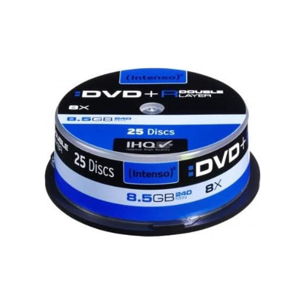 Opakowanie 25 sztuk płyt Intenso DVD+R Double Layer, 8.5GB, 8x