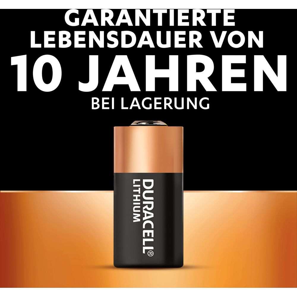 Pila Duracell de Litio con 10 años de vida útil garantizada.