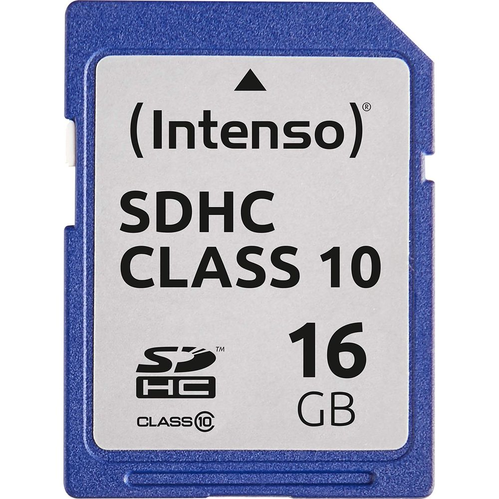 Carte mémoire Intenso SDHC bleue 16 Go Classe 10.