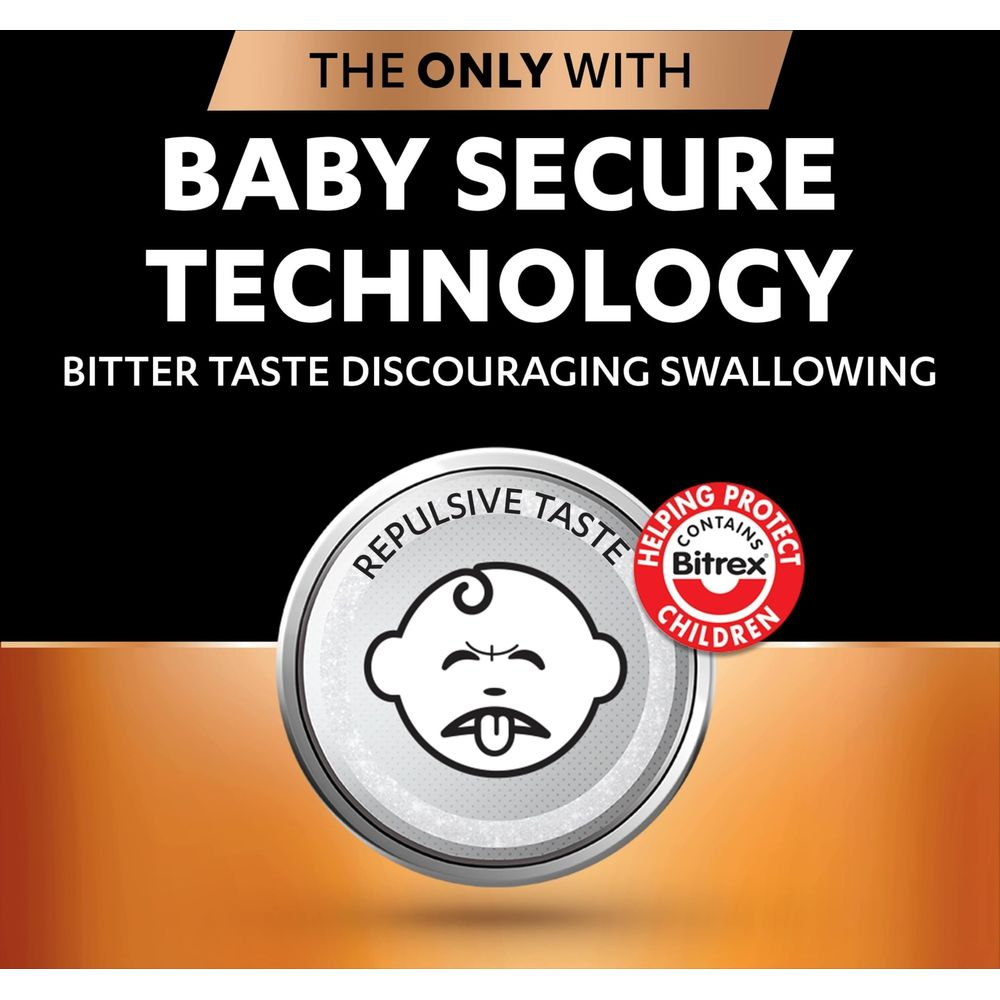 Baby Secure Technologie met een bittere smaak die slikken ontmoedigt.