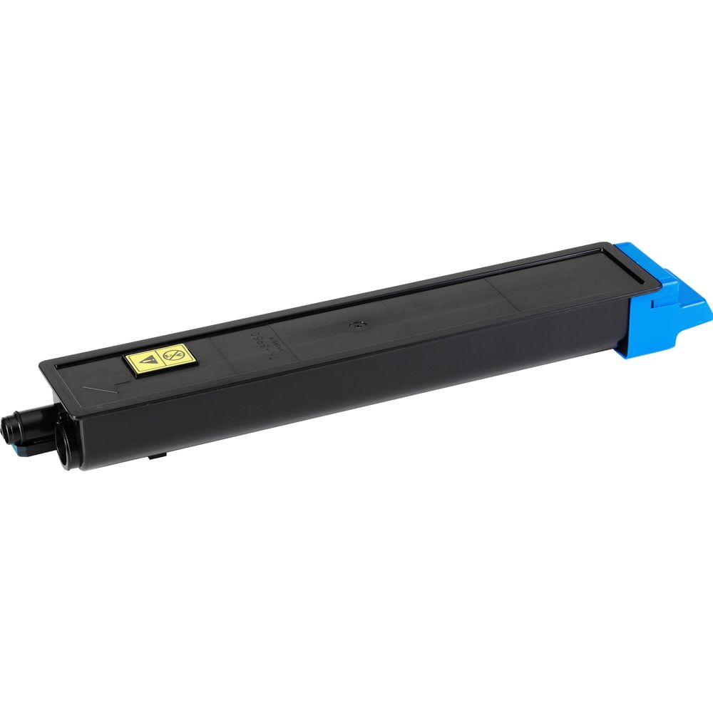 Zwarte toner met blauwe connector.
