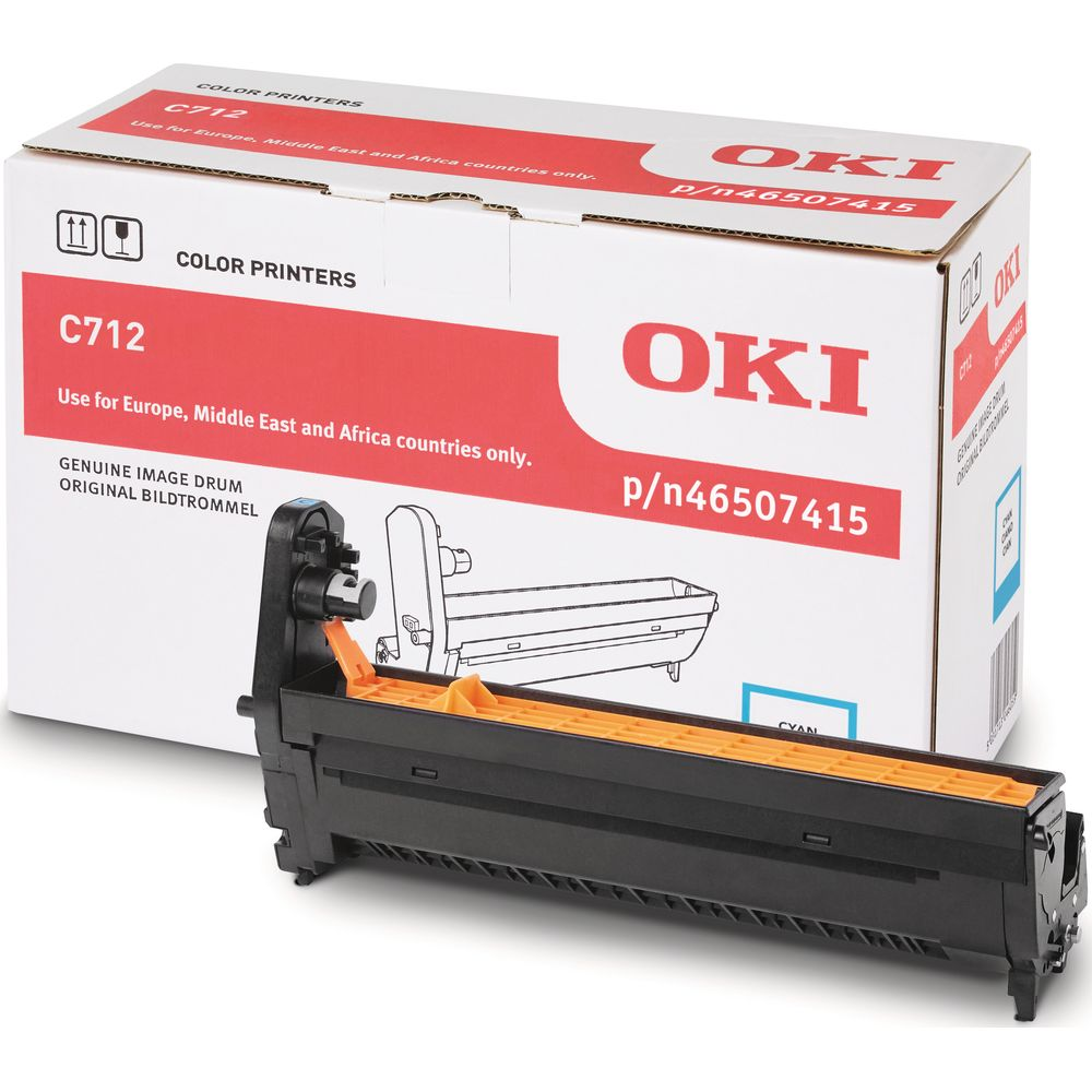 OKI C712 Cyan görüntü tamburu kutusu tambur ünitesi ile.