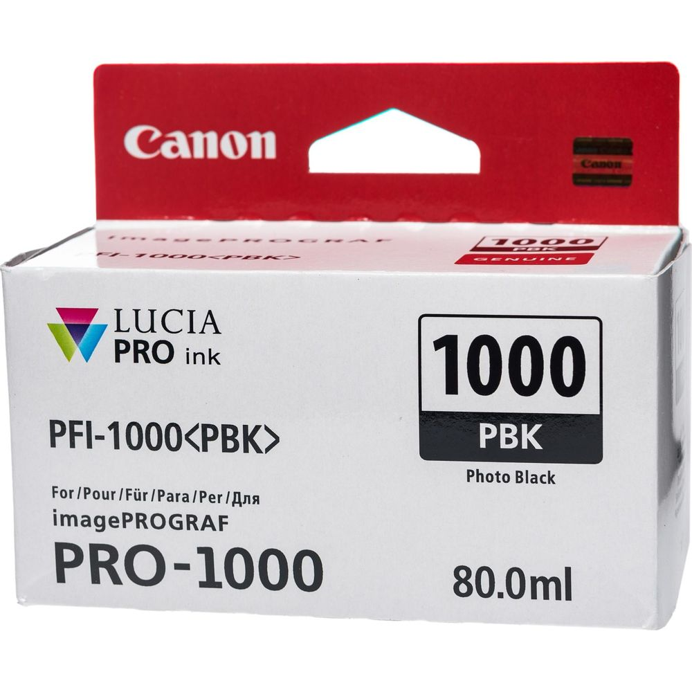 Tusz Canon LUCIA PRO PFI-1000 PBK Photo Black 80ml na białym pudełku.