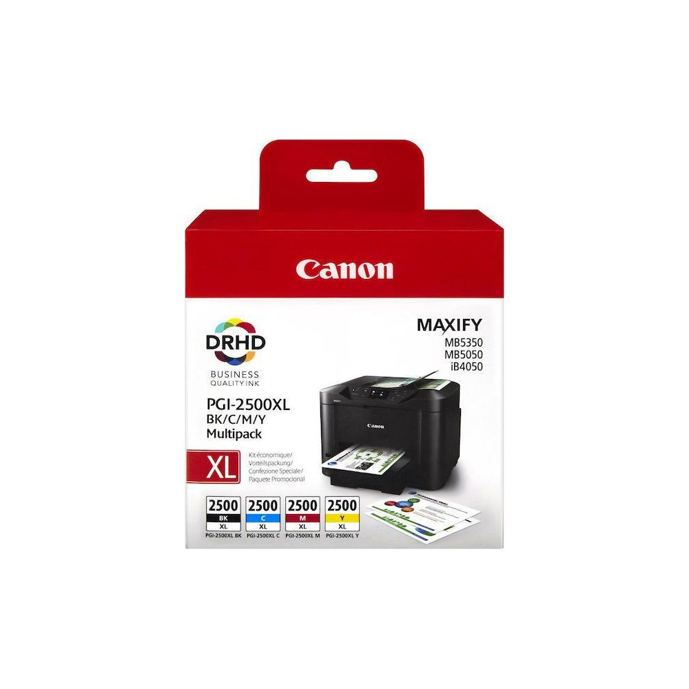Canon MAXIFY Druckerpatronen Multipack mit XL-Tintenpatronen für BK/C/M/Y.