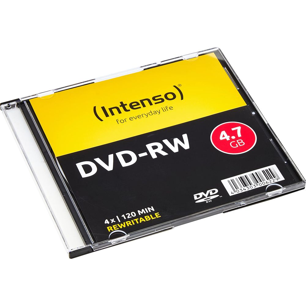 Funda Intenso DVD-RW con capacidad de 4.7 GB y 120 min.