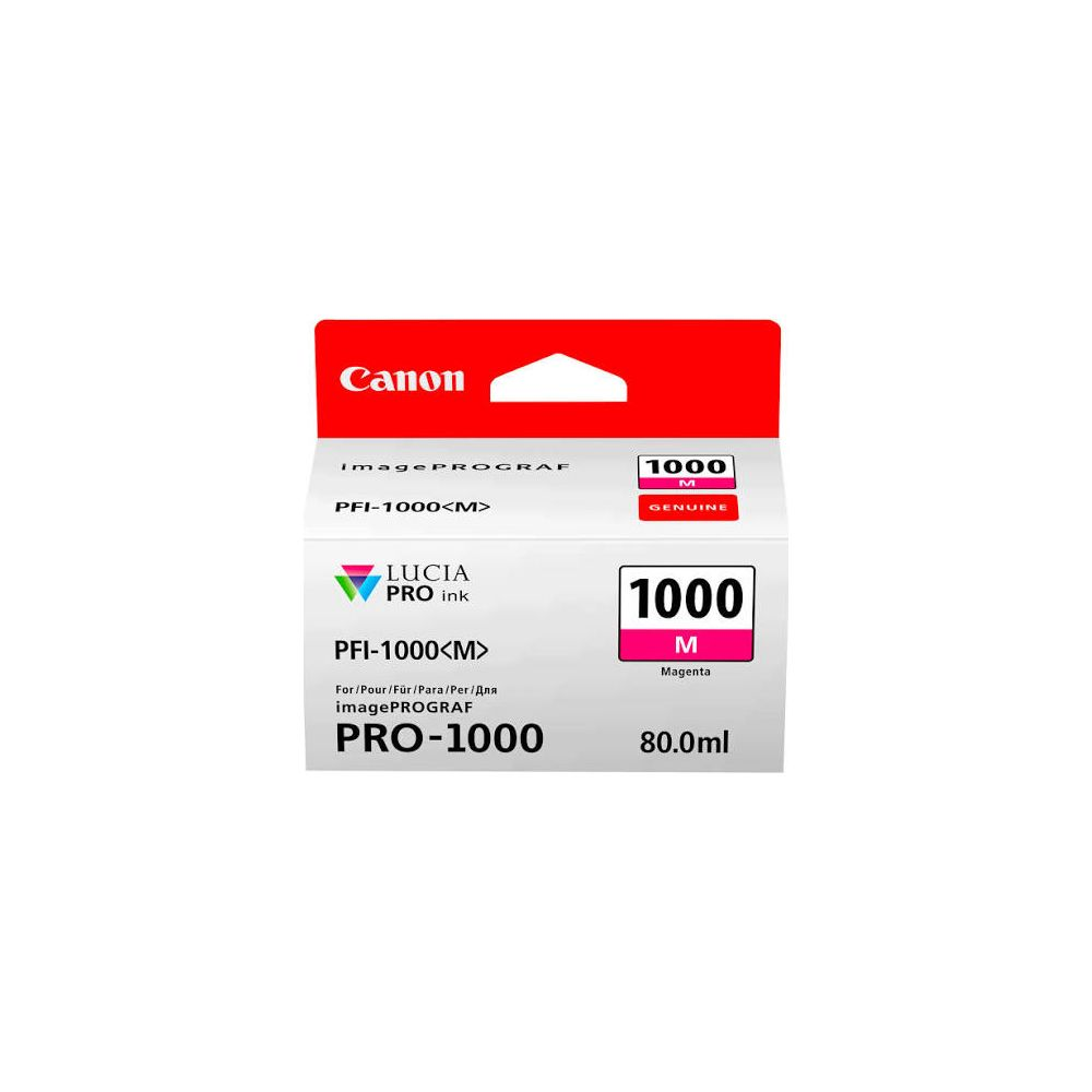 Tusz Canon PFI-1000<lt/>M<gt/> Magenta do drukarki imagePROGRAF PRO-1000.