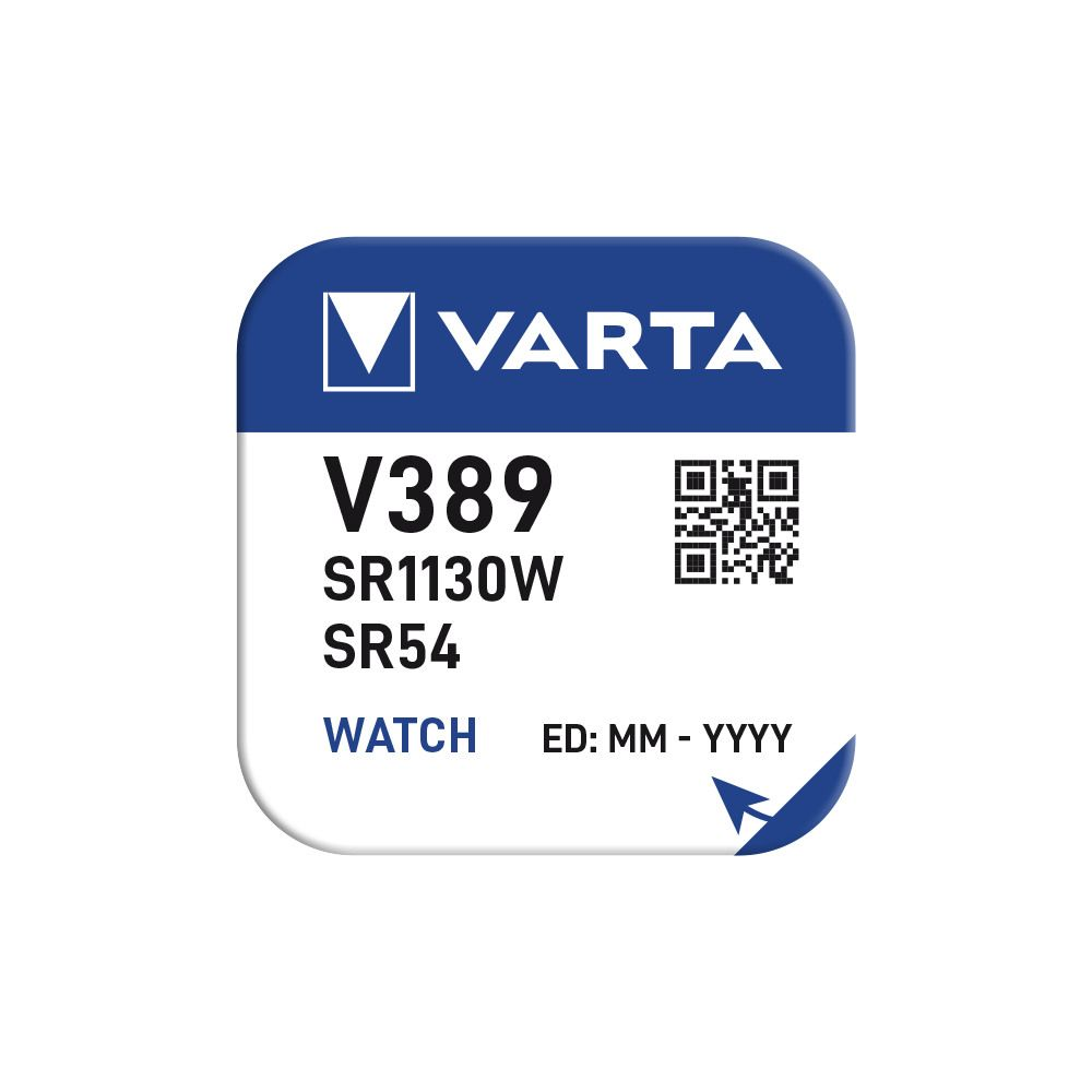 Bateria Varta V389 SR1130W SR54 do zegarka z kodem QR.