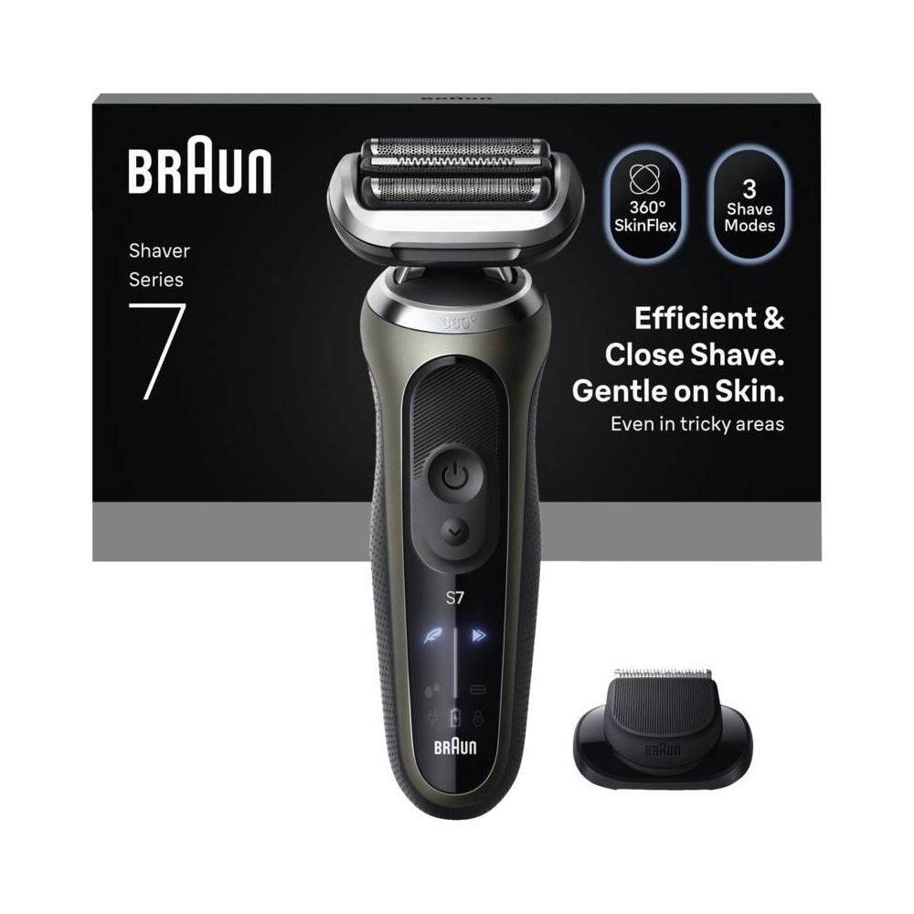 Rasoir Braun Série 7 avec 360° SkinFlex et 3 modes.